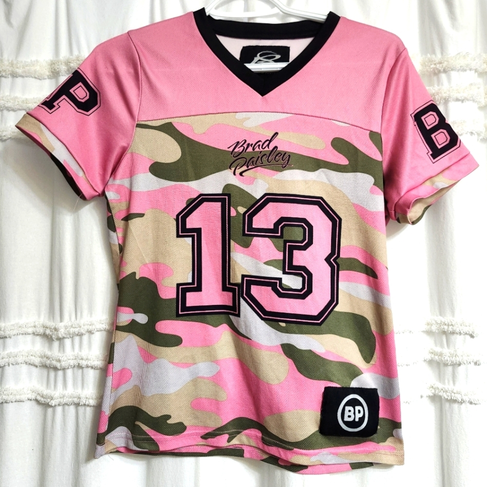 Brad Paisley Pink Camouflage Jersey. Size Medium
